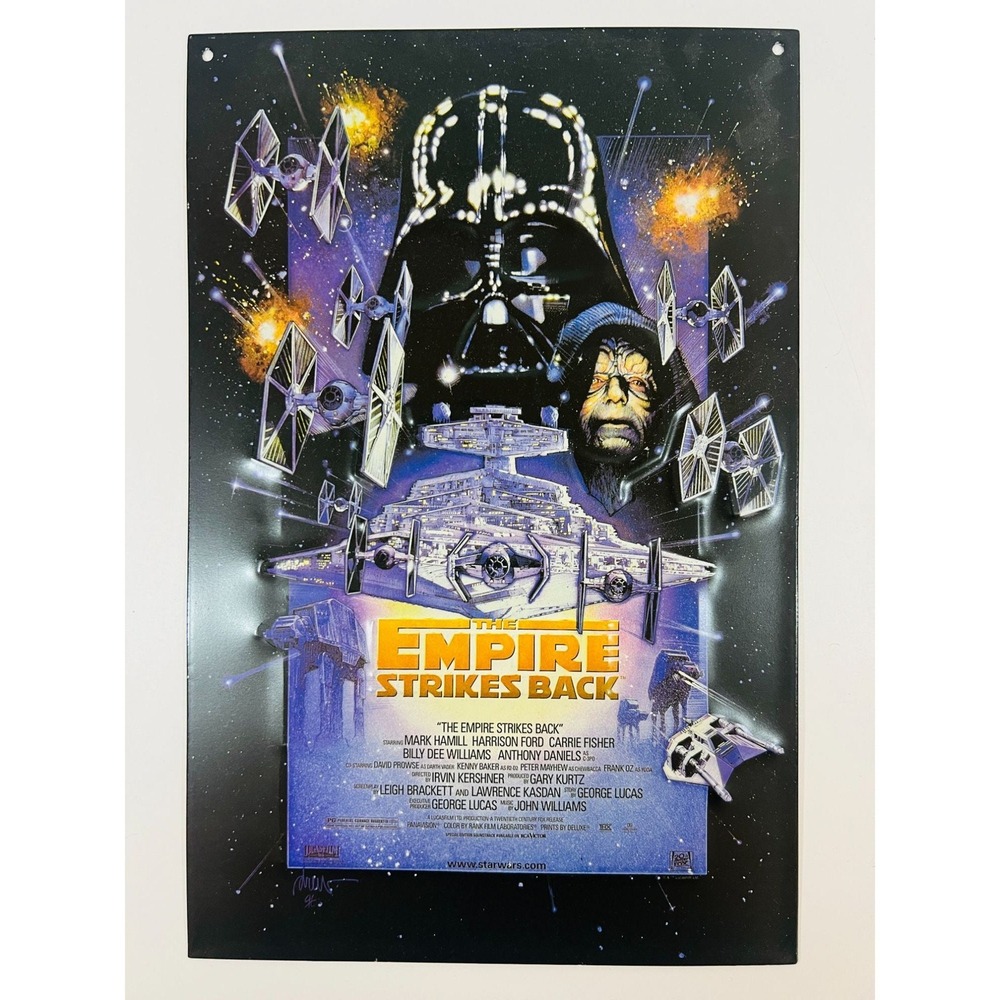 Star Wars Empire Strikes Embossed Metal Poster‎ Nerdy Art Geek Gifts Sci-Fi
